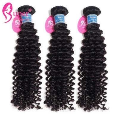 China Double Weft 100 Indian Remy Hair Extensions / Natural Curly Weave Human Hair for sale