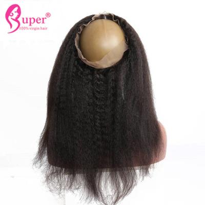 China Weave perverso alinhado do cabelo reto do fechamento do laço de 22 polegadas cutícula frontal suíça à venda