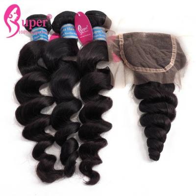 China Malaysian Remy Virgin Loose Weave Bundles / Long Human Hair Extensions for sale