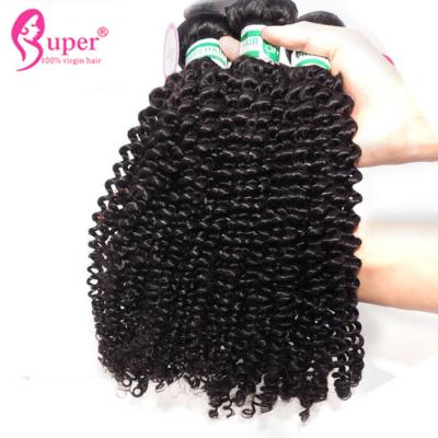 China Bundles 100% Unprocessed Human Virgin Peruvian Hair Double Drawn Kinky Curly for sale