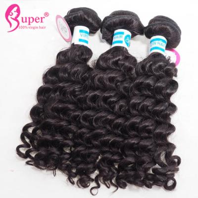 China 3 Bundles of Malaysian Deep Wave Human Donor Hair Extensions Weave For Cheap for sale