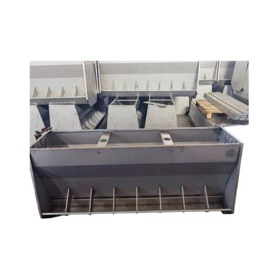 China Easy Assembled Hog Equipment Stainless Steel Hog Feeder Double Sides And Drinker Bowl Automatic Automatic Side Hog Double Feeder for sale