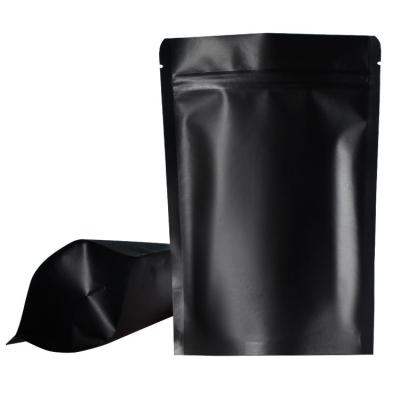 China Matt Black Printed Food Packaging Cookie Moisture Proof Bag With Zipper for sale