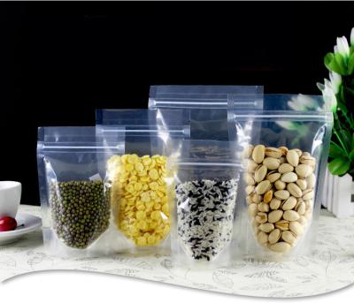 China Moisture Proof Resealable Clear Plastic Holder Snack Storage Pouch Bag With Zipper for sale