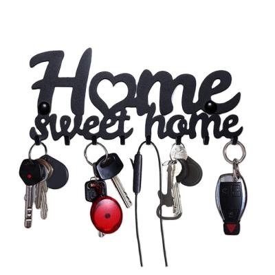 China Amazon Hot Sale Custom Metal Key Hook Key Holder Wall Mount Stocked Home Soft Home Coat Hanger for sale