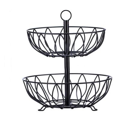 China 2020 Viable New Multi Function Bowl Shape Metal Wire Fruit Basket For Kitchen Dining Room Living Room for sale