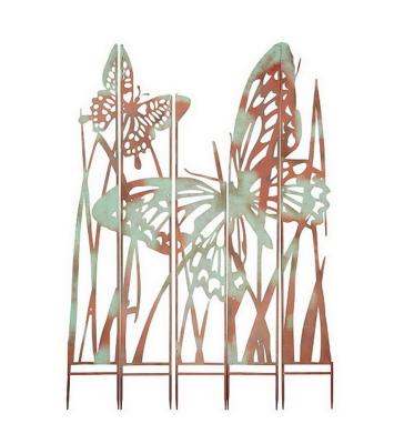 China 2021 Art Decor New Arrival Butterfly Garden Landscape Panel Stakes for Garden and Patio Decoration for sale