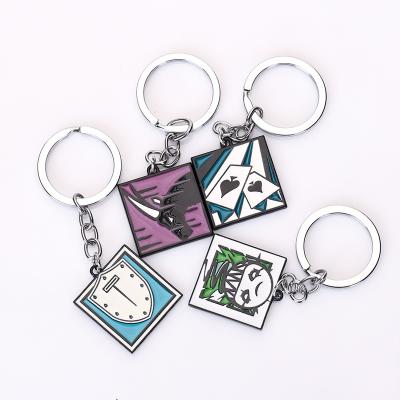 China Birthday Gift Hard Soft Enamel or Festival Gift Wholesale Unique Custom Cute 3D Logo Cartoon Charms Key Chain Metal Key Chain for sale