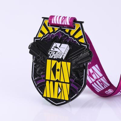 China China Custom Souvenir Zinc Alloy Metal Customize Custom Sports Medals Enamel Marathon Race Medal With Ribbon for sale