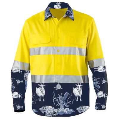 China High Visibility Reflective Safety Cotton Or Polyester Color Matching Shirt for sale