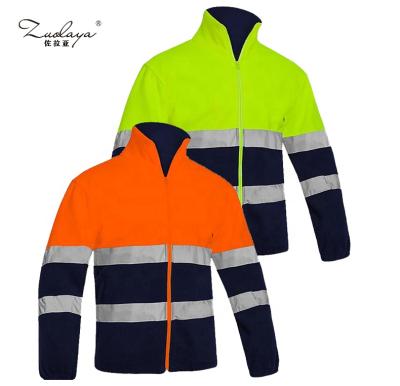 China Keep Warm Wholesale Jumper Tape Fleece Lined Jacket Hoodie OEM Safety Clothing Reflective Workwear for sale