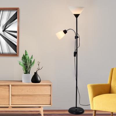 China Minimalist Eye protection Double Head LED Lamp Floor Hotel Bedroom Decoration Reading Floor Lamp for sale