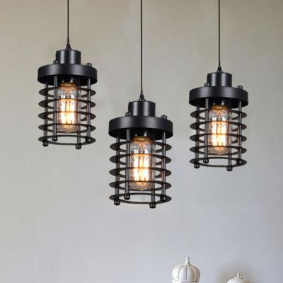 China Industrial American Industrial Iron Vintage Pendant Lamp Bar Cafe Dining Room LED Chandelier Lamps for sale