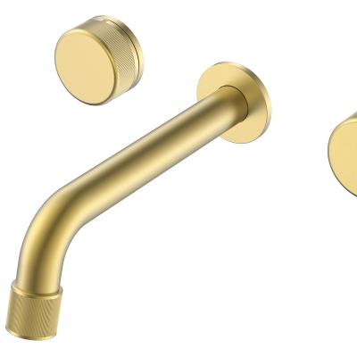 China New Sense Faucets Design Brass Faucet For Luxury Hand Wash Basin Matte Black Wall Mounted Conceal Gold Bathroom Hoitel Metal Copper Square for sale