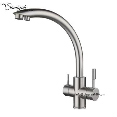 China Unique Multifunctional Thermostatic Faucets Sink Mixer 3 In 1 Three Way Faucet Filter Water Faucet for sale