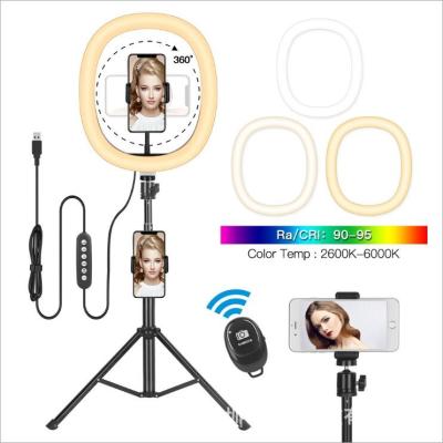 China Clip Selfie Ring Light Live Tiktok Makeup Led Selfie RGB Ring Light With Flexible Stand ABS+PC CE Certification Mobile Phone for sale