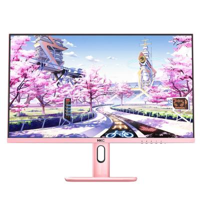 China HKC 27 34 16:9 inch 144HZ e-sports gaming screen border lift rotating cherry powder computer monitor PG27P3 ultra-narrow powder for sale