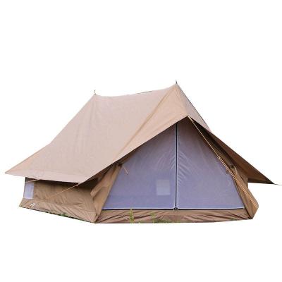 China Tube Type Tent Stake Vintage Outdoor Luxury Nordic Small Cabin Cabin Canvas Pyramid Glamping Pyramid 2 Person Tent for sale