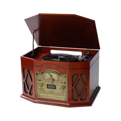 China wooden vinyl CD/MP3 player turntable, FM/AM radio RP-118 for sale