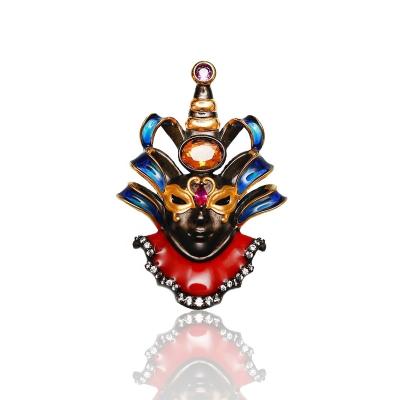 China Silver 2023 new heavy industry mysterious Italian mask pendant for men and women for sale