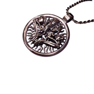 China Silver Gemini Zodiac Signs Men's Special Craft Pendant 925 Silver Plated Real Gold High Jewelry for sale