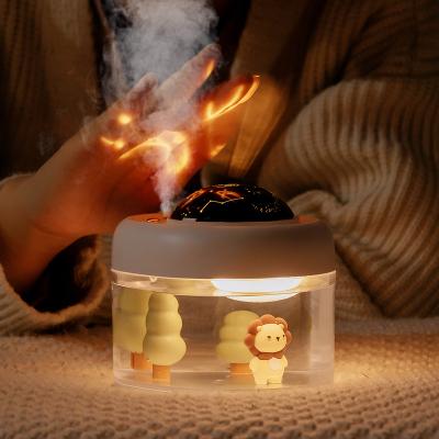 China Household Air Humidifiers for Bedroom Kids Baby Nursery Plants Desktop Cool Mist Humidifiers with Projector Night Light for sale