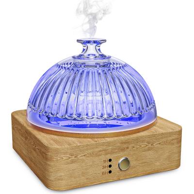 China 2022 New Product Eco-friendly Aroma Diffuser Mall Aroma Diffuser Hotel Ideas Glass Humidifier Machine Glass Air Humidifier Unique for sale