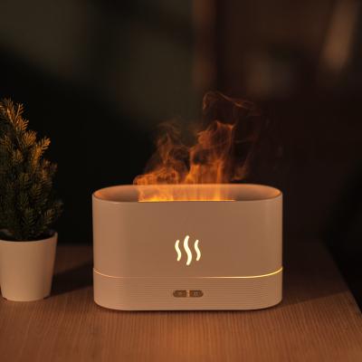 China Hot Selling Electric Household Mode Human Body Wave Flame Humidifier USB Smart Censer Flame Lamp Humidifier for sale