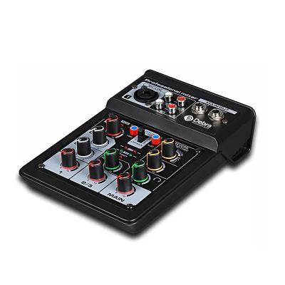 China Sound Canceling Professional Mini Mixer 2Channel Computer Recording Live USB Sound Card Mini Home Mixer for sale