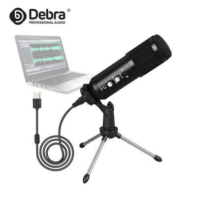 China USB microphone Debra Audio CT-600 Condenser Microphon with USB interface, have monitor, reverb, mute functions, for live, recording for sale