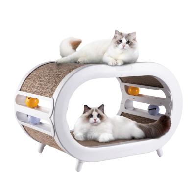 China China Viable Factory Wholesale Luxurious Cat Furniture House Corrugated Cardboard Pet Toys Cat Scratcher Cat Scratch Board for sale