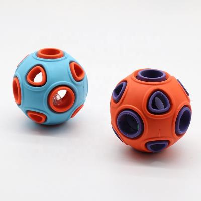 China 2020 Pets Viable Healthy Toy Voice Feeding Eco Rubber Ball Dog Toy Pet Rubber Ball For Dog With Lights And LED Bell for sale