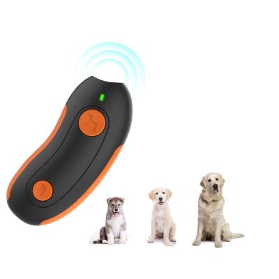 China Train Continues Amazon's Success Portable 2 in 1 Rechargeable Dog Bark Control Device USB Dog Deterrent Anti Barking Device for sale