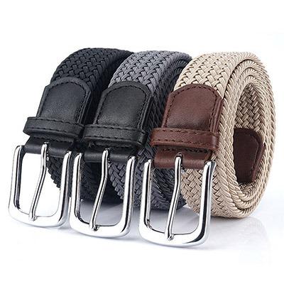 China Custom Unisex Casual Knitted Elastic Stretch Belts Woman Nylon Braided Elastic Cloth Woven Belt Men Yl-ywz-20220421-5 for sale