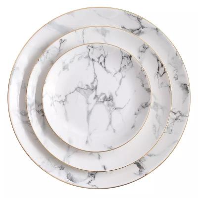 China Disposable Porcelain Product Round High End Elegant High Quality Charger Dish For Hotel for sale