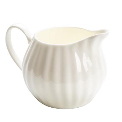 China Sustainable Hot Sale Ceramic Eco Friendly Ceramic Milk Pot Soup Pot Ceramic Cooking Pot With Handle for sale