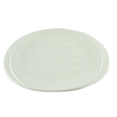 China Sustainable Wedding Decoration Solid Color Dinner Dish / Elegant Round Charger Dish Embossed for sale