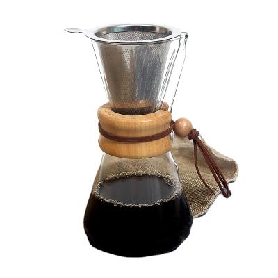 China Sustainable Round Bottom Glass Heatable Coffee Pot With Ceramic Infuser for sale