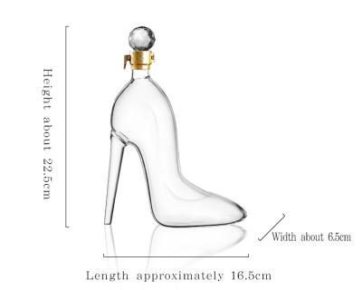 China Amazon Hot Selling Wine Bottle High Heel Design Whiskey Red Wine Decanter Freshness Preservation Glass Wine Decanter for sale