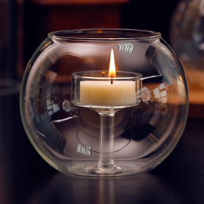 China HOT minimalist! Glass candle holder of the best unique cheap glass transparent glass vases for sales for sale