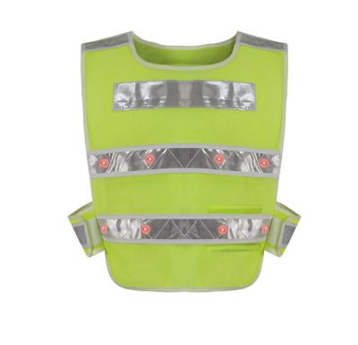 China Custom High Quality Led LED Flash Type Mesh Reflective Vest New for sale