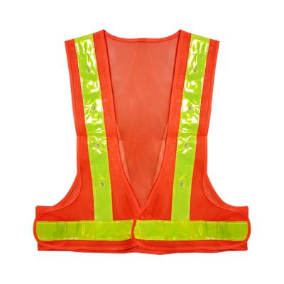 China Hot Selling LED FLASH New Type Led 140g Mesh Reflective Vest for sale