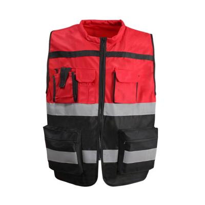 China Wholesale High Quality Reflective High Visibility Polyester Security Guard Safety Customized Reflective Vest for sale