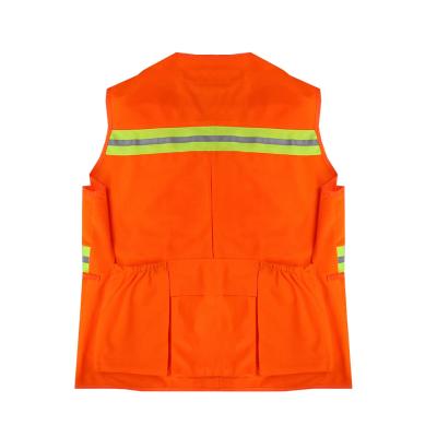 China Work Fire Fighting Vest High Visibility Polyester Vest Promotional Customized Reflective Good Quality Reflective Fabric for sale