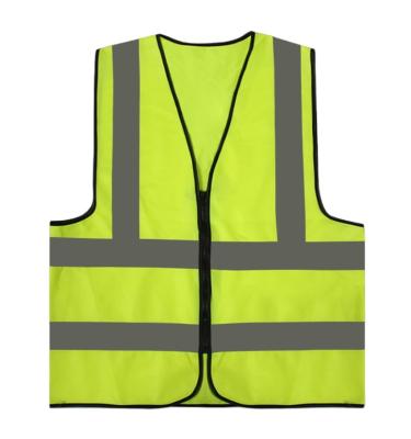 China Promotional Good Quality High Visibility Reflective Zipper Type Highlight Safety Reflective Vest With Logo for sale