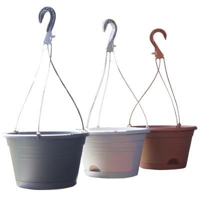 China Durable Holon hanging pot outdoor hanging green radish lazy self-absorbent spider plant pot with hook for sale