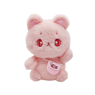 China Factory Sale Cute Fun Kawaii Cartoon Pink Cat Stuffed Animal Standing Kitty Soft Toys for sale