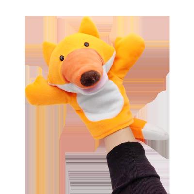 China Cute Plush Cartoon Hand Puppet Stuffed Fox Animal Puppet For Kids Adult Pretend Play Dolls for sale