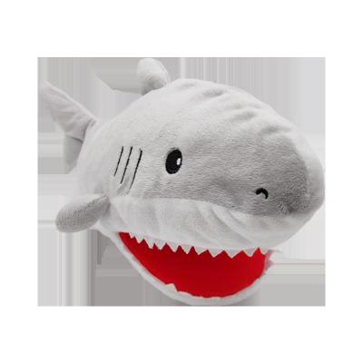 China Different Designs Ocean Series Plush Hand Puppet Gray Shark Stuffed Baby Toys Cute Animal for sale