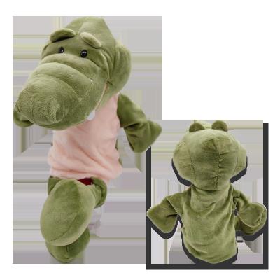 China Plush Animal Green Full Body Crocodile Hand Puppet Factory Direct Sale Stuffed Toys for sale